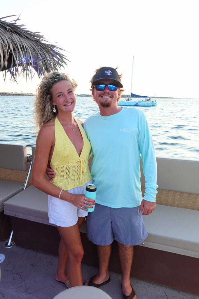 a couple on a boat